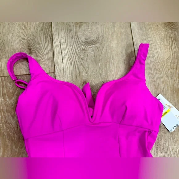 🆕 BECCA® by Rebecca Virtue Color Code V Wire One Piece Swimsuit - Picture 5 of 7